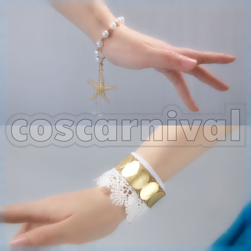 Silence Suzuka Emerald Tidings Swimsuit Cosplay cosplay costume from Umamusume: Pretty Derby, accessory set view
