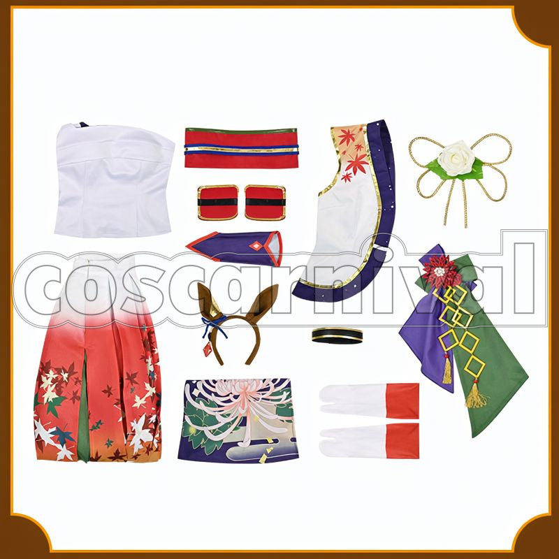 Symboli Rudolf Archer by Moonlight Kimono Cosplay cosplay costume from Umamusume: Pretty Derby, set view