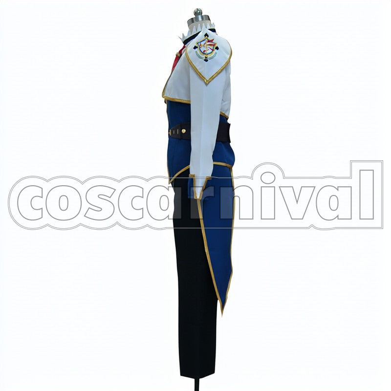 rukusu akadia cosplay costume from Undefeated Bahamut Chronicle, side view