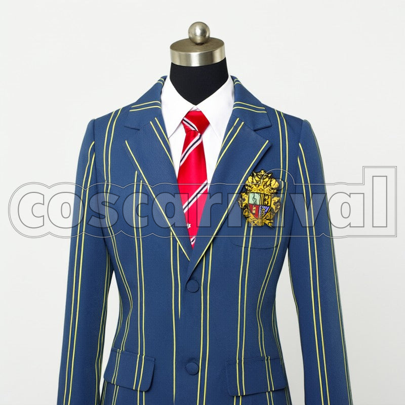Saotome Academy Class A Otoya Ittoki Boys cosplay costume from Uta no Prince-sama, front view 4