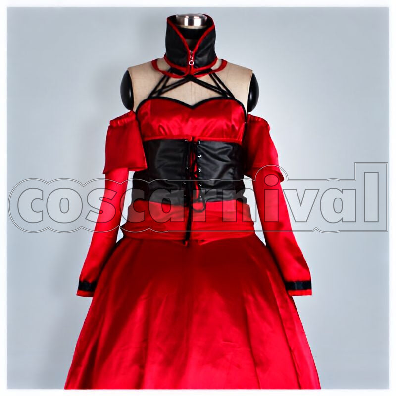 Evil Food Eater Conchita Cosplay cosplay costume from Vocaloid MEIKO, front view 1