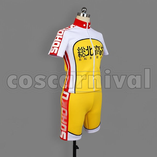 High School Cycling Club cosplay costume from Yowamushi Pedal Sohoku, side view