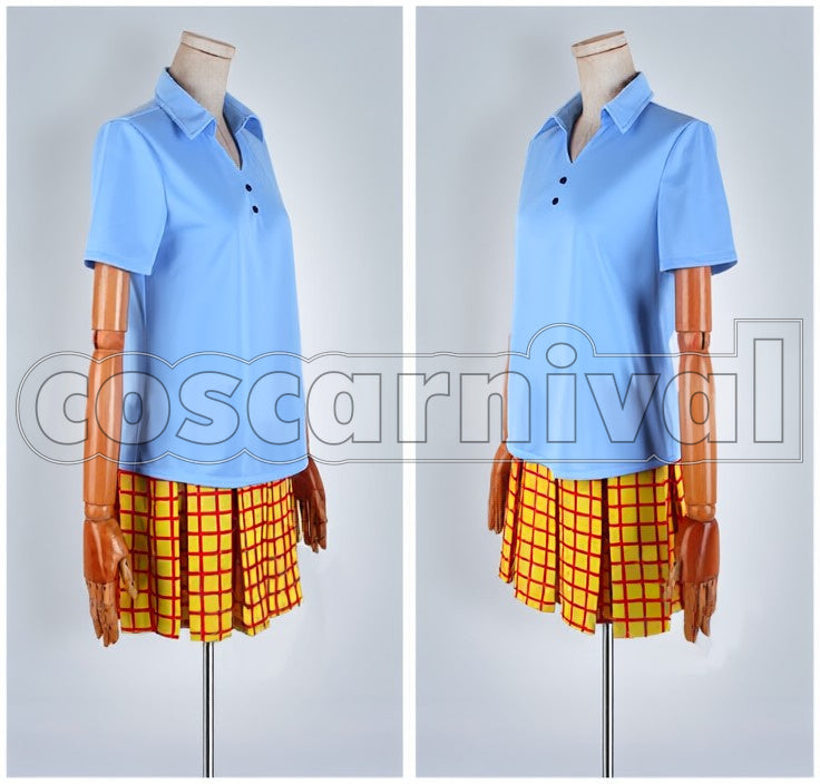 High School Cycling Club Girls Summer cosplay costume from Yowamushi Pedal Sohoku, front view 2