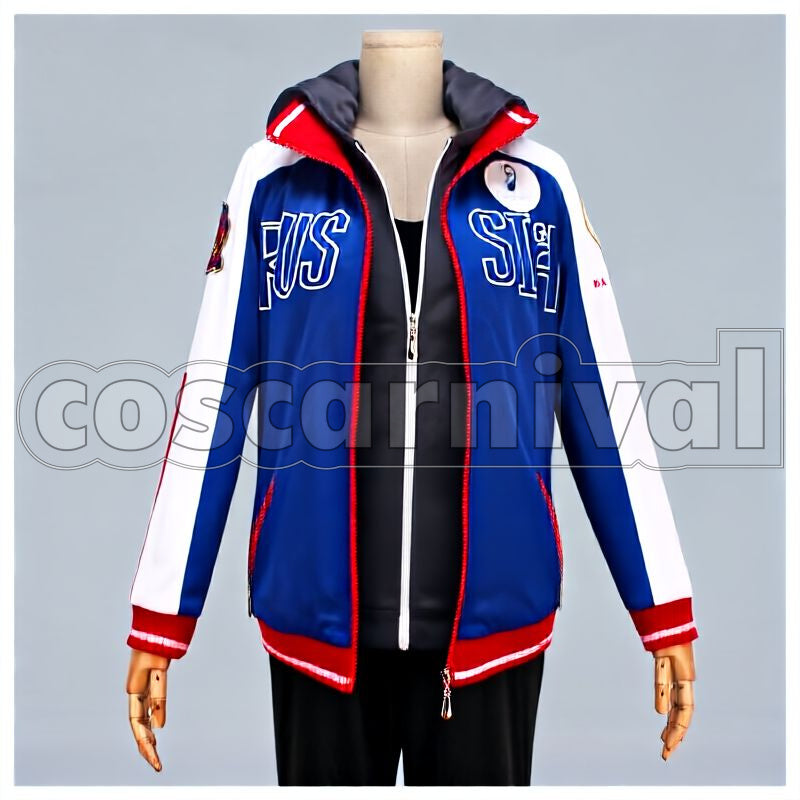 ICE Yuri Plisetsky Jersey Uniform Cosplay cosplay costume from Yuri!!! on, front view 1