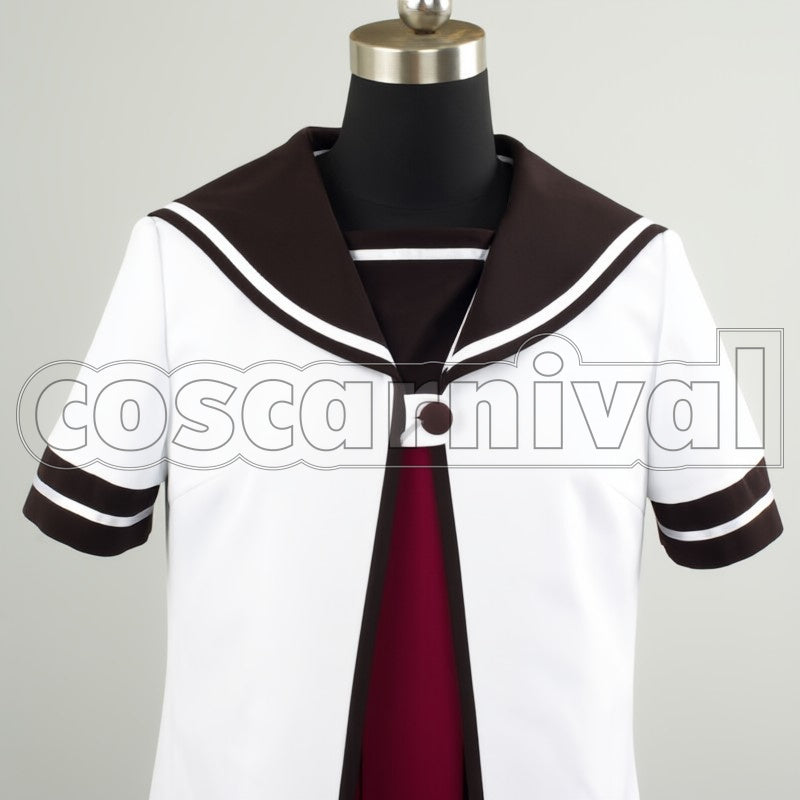 Nanamori Middle School Girls Summer cosplay costume from YuruYuri, front view 2