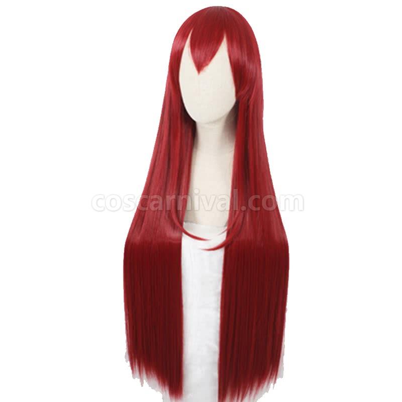 100 cm long steinsgate 0 kurisu makise crimson straight wigs costumes