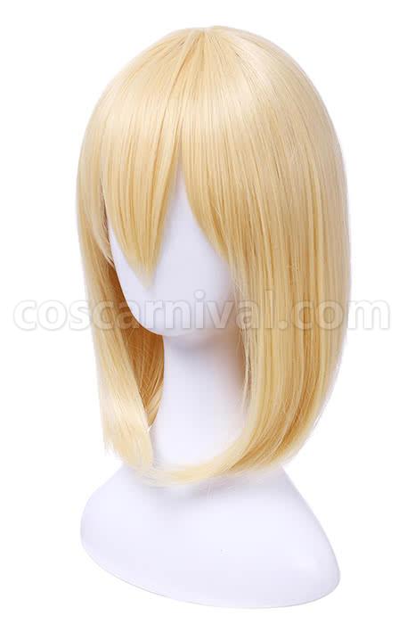 35cm short bob cosplay wig attack on titan amin arnold milk golden hair cosplay costumes