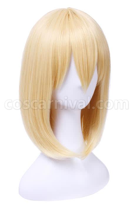 35cm short bob cosplay wig attack on titan amin arnold milk golden hair cosplay costumes