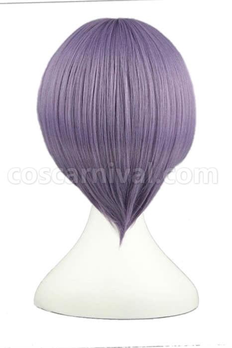 35cm the melancholy of haruhi suzumiya nagato yuki wigs short purple woman wigs custom cosplays