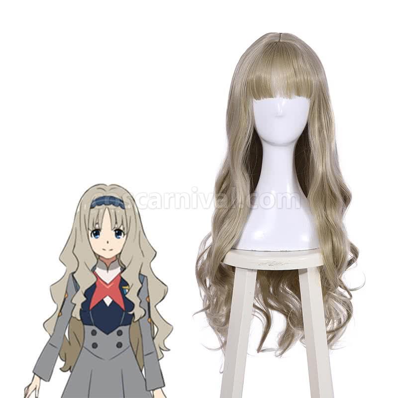 90 cm long darling in the franxx kokoro gray wigs cosplay costume