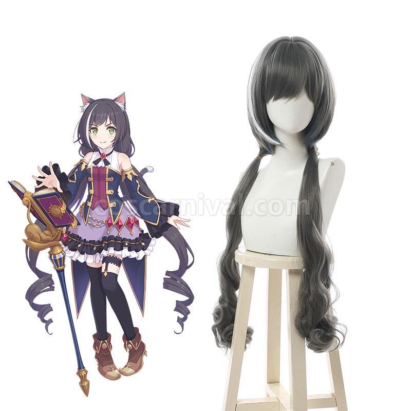 90cm princess connect redive kiruya momochi grey long wigs anime cosplay costume