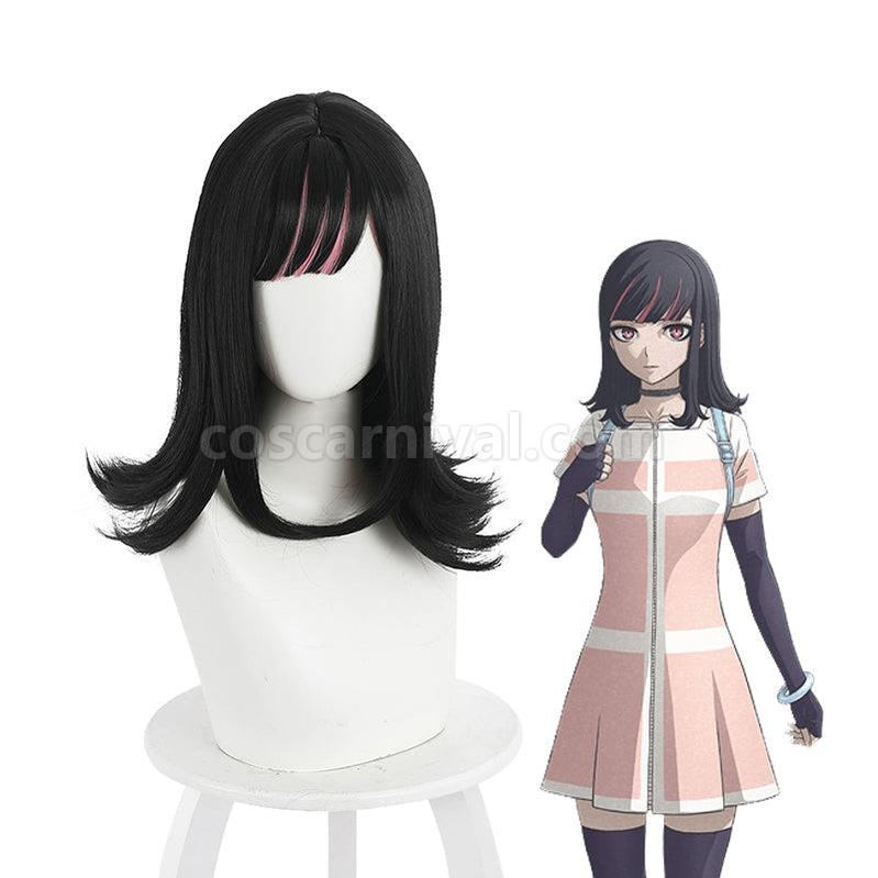 Akudama Drive The Swindler Ordinary Person Long Black Cosplay Wigs coscarnival011113435