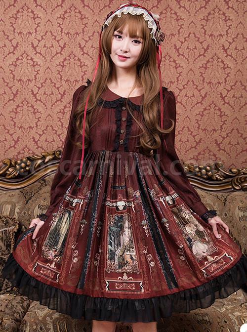 Ancient-Castle-Elf-Series-Doll-Collar-Elegant-Retro-Classic-Lolita-Long-Sleeve-Dress-coscarnival-4861