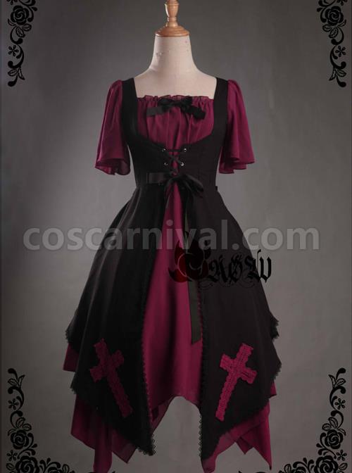 Aria Series Short Sleeve Gothic Lolita Dress coscarnival