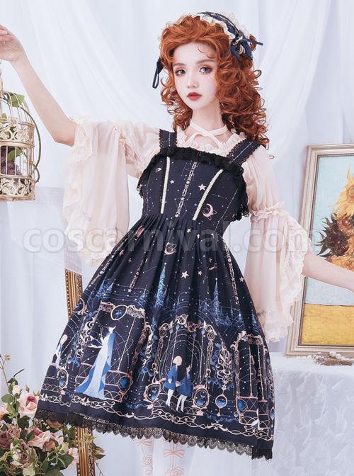 Astrology-College-Series-Printing--JSK-Classic-Lolita-Sling-Dress-coscarnival-3671