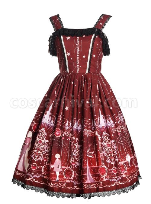 Astrology-College-Series-Printing--JSK-Classic-Lolita-Sling-Dress-coscarnival-3679