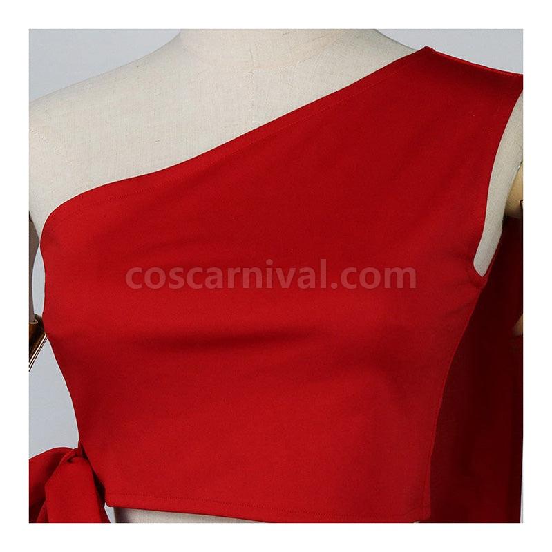 Avatar The Last Airbender Katara Red Dress Outfit Cosplay Costume coscarnival011115918