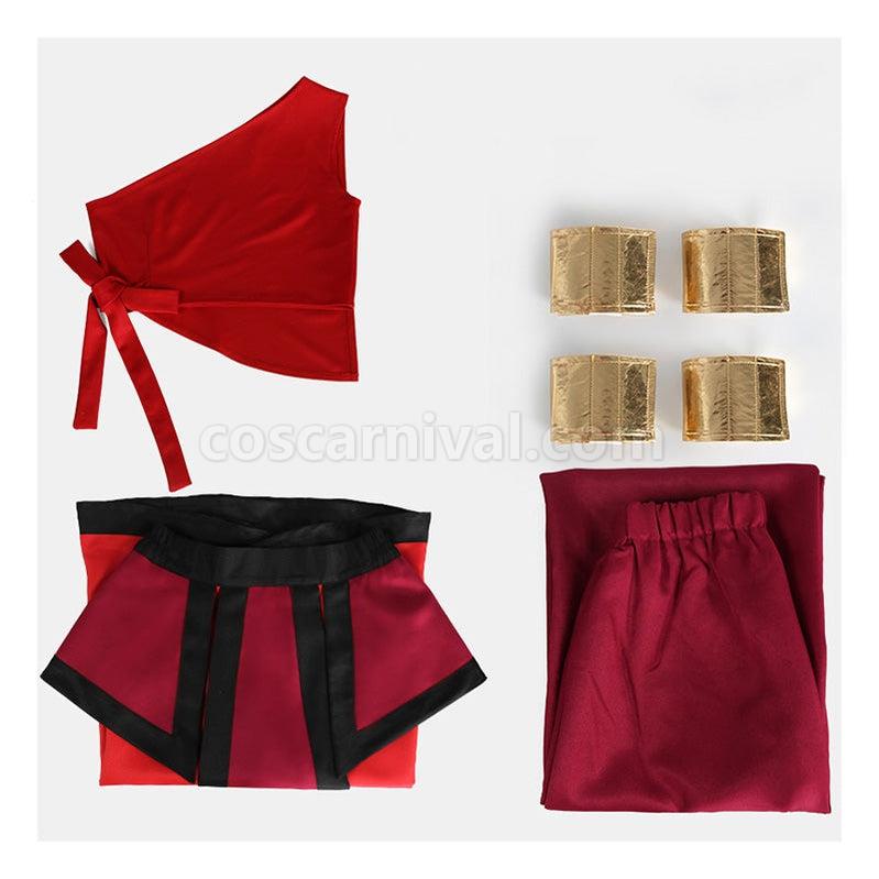 Avatar The Last Airbender Katara Red Dress Outfit Cosplay Costume coscarnival011115945