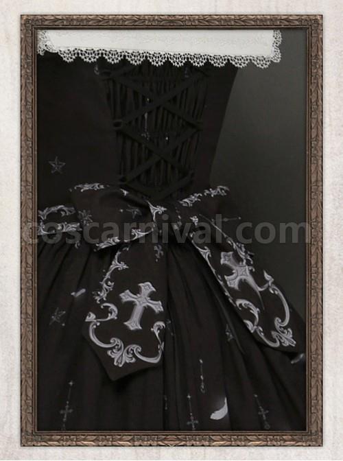 Black Angel Fold Vest dress Lace At The Bottom