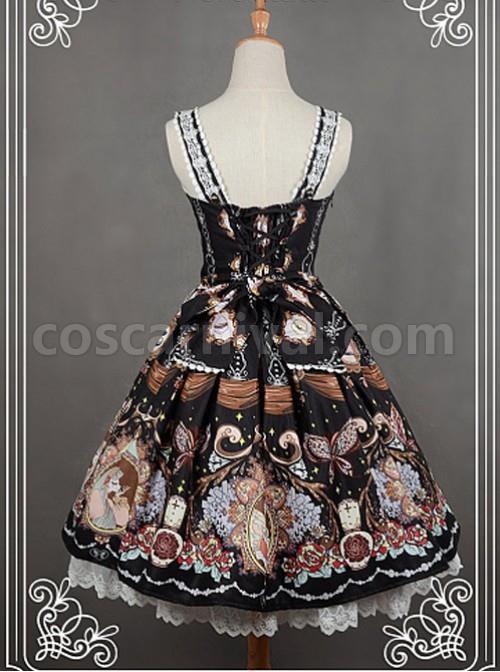 Black-Bead-Chain-Printed-Lace-Hemline-Lolita-Dress-coscarnival-5260
