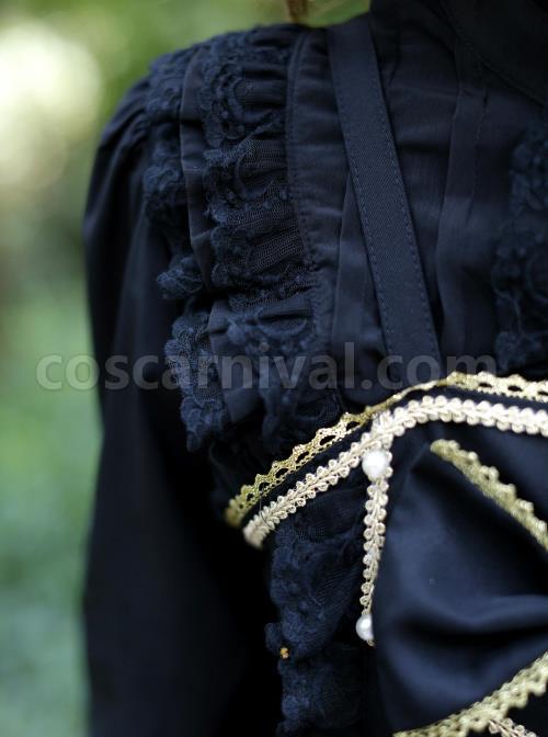 Black Bowknot Bind Straps Gothic Lolita Sling Dress