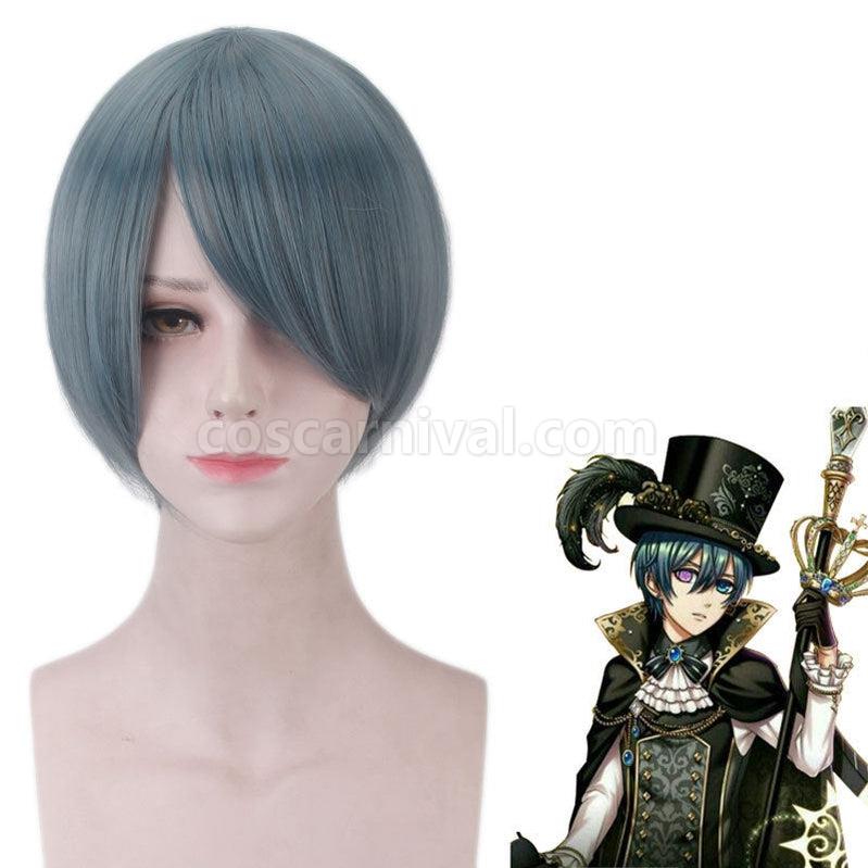 Black Butler Ciel Phantomhive Short Dark Blue Cosplay Wigs coscarnival011115759