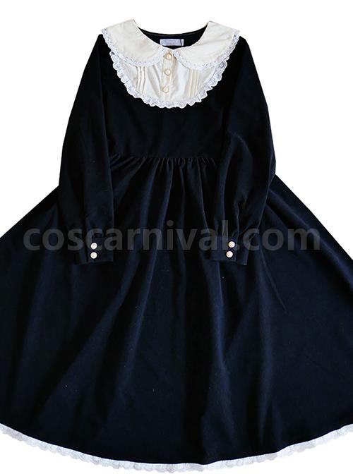 Black-Corduroy-Long-Sleeve-Classic-Lolita-Long-Dress-coscarnival-246