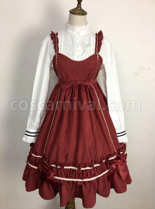 Black-Elegant-Bowknot-Classic-Lolita-Sling-Dress-coscarnival-3525