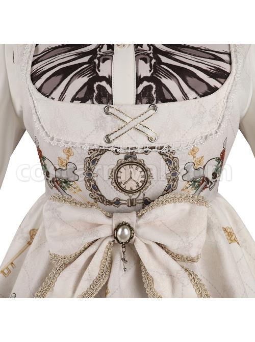 Black Fairy Tale Series JSK Darkness Printing Retro Gothic Lolita Sling Dress