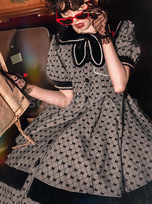 Black-Film-Series-OP-Retro-Modern-Girl-Classic-Lolita-Short-Sleeve-Dress-coscarnival-1423