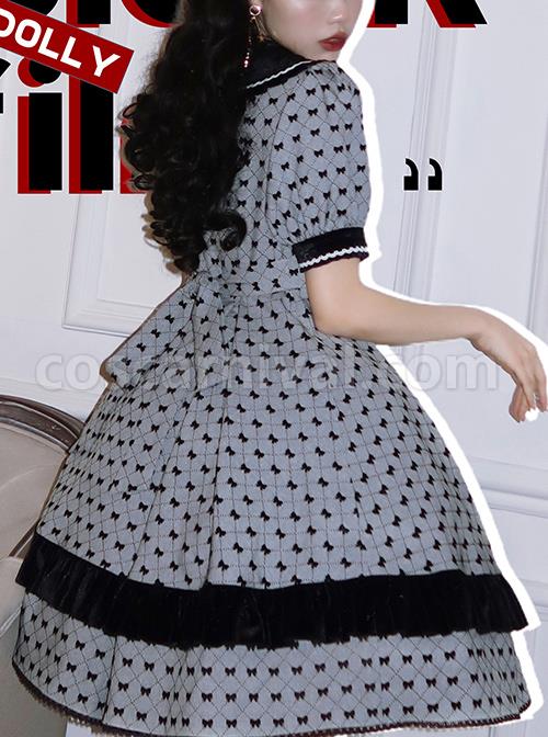 Black-Film-Series-OP-Retro-Modern-Girl-Classic-Lolita-Short-Sleeve-Dress-coscarnival-1451