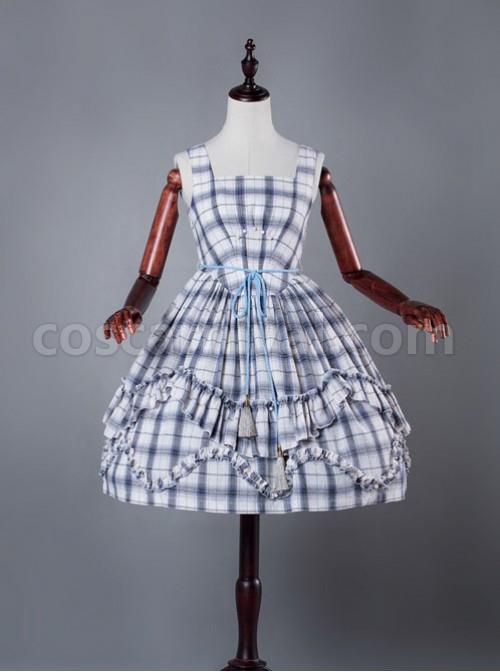 Blue-Grid-High-Waist-Lolita-Dress-coscarnival-5250