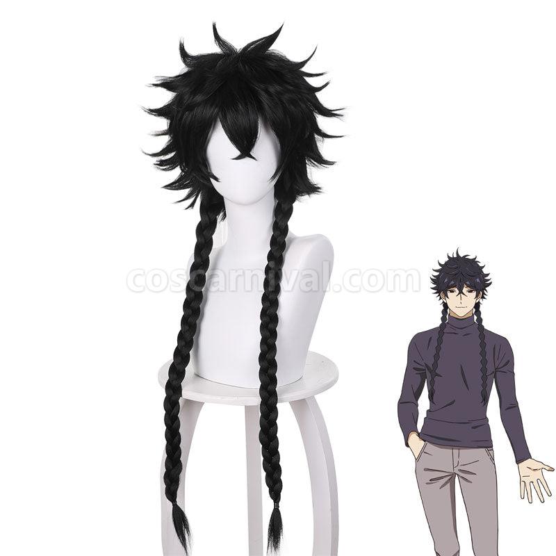 Blue Period Haruka Hashida Black Long Twist Braid Cosplay Wigs coscarnival01119404