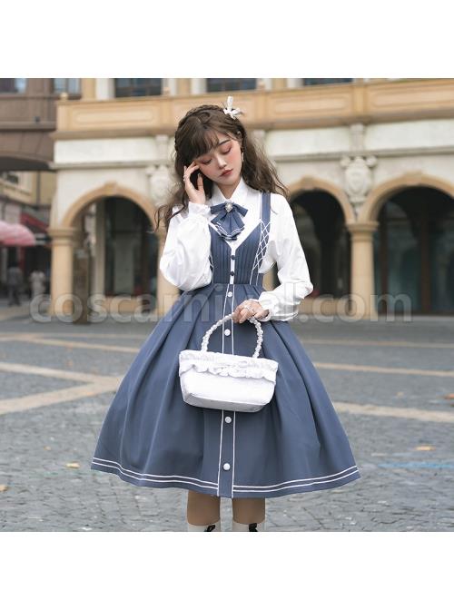 Book-Of-Lies-Series-JSK-Blue-Concise-Elegant-Classic-Lolita-Sling-Dress-coscarnival-140