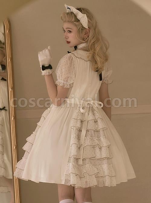 Bow-Petal-Collar-Polka-Dot-Chiffon-Puff-Sleeve-Pearl-Ruffle-Crucifix-Design-Classic-Lolita-Short-Sleeve-Dress-coscarnival-3427
