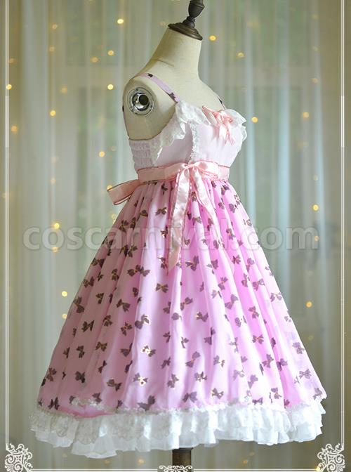 Bronzing-Bowknot-Pattern-Classic-Lolita-Sling-Dress-coscarnival-5248