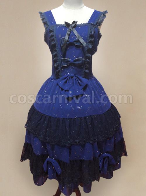 Bronzing-Chiffon-Navy-Blue-Ruffles-Classic-Lolita-Dress-coscarnival-1404