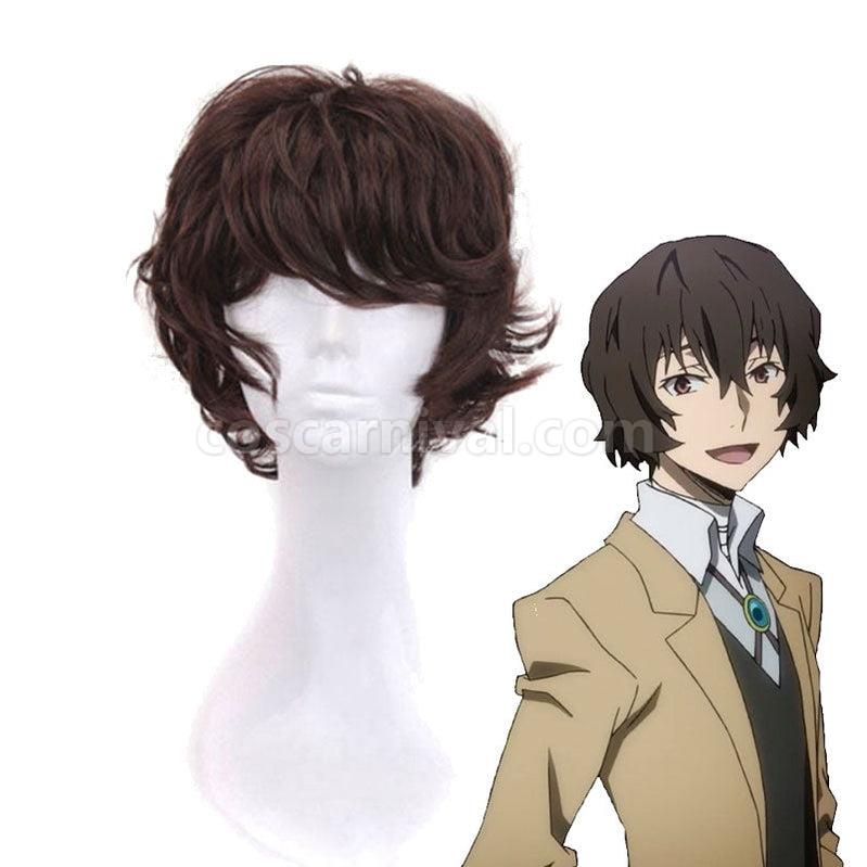Bungo Stray Dogs Osamu Dazai Short Brown Cosplay Wigs coscarnival011115958