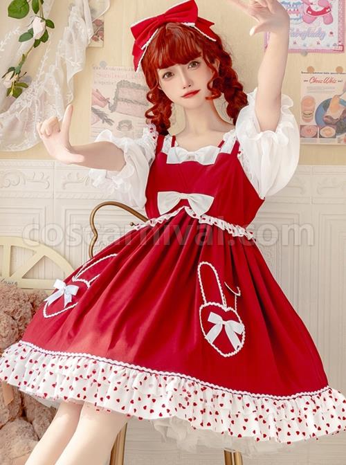 Bunny-Jam-Series-Red-Cute-Polka-Dot-Crinkled-Hem-Rabbit-Shaped-Pocket-Classic-Lolita-Princess-Dress-coscarnival-3352
