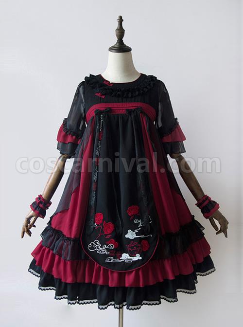 Camellia-Series-Chinese-Style-Embroidery-High-Waist-Lolita-Dress-coscarnival-459