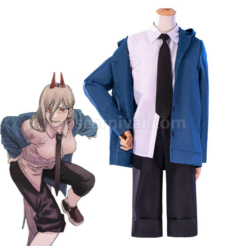 Chainsaw Man Power Blue Cosplay Costume coscarnival01112101