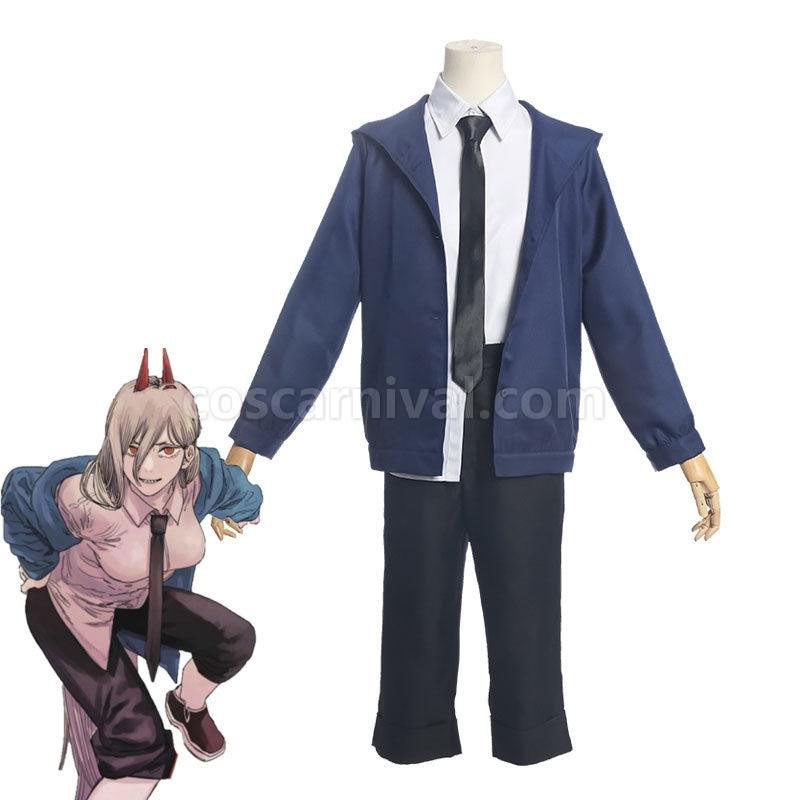 Chainsaw Man Power Blue Fullset Cosplay Costumes coscarnival01119461