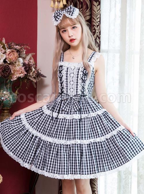 Chiffon-Lace-Plaid-Classic-Lolita-Sling-Dress-coscarnival-24