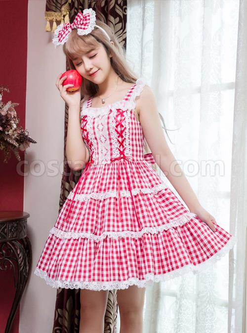 Chiffon-Lace-Plaid-Classic-Lolita-Sling-Dress-coscarnival-40