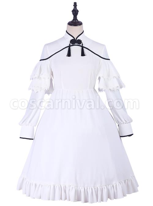 Chinese-Style-Black-Printing-Classic-Lolita-White-Long-Sleeve-Dress-Set-coscarnival-4275