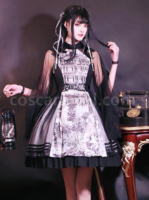 Chinese-Style-Ink-Painting-Printing-Classic-Lolita-Dress-coscarnival-4743