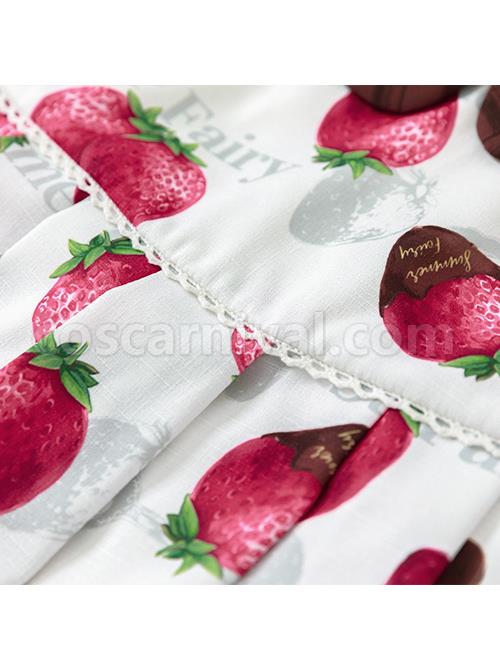 Chocolate-Strawberry-Lapel-High-Waist-Classic-Lolita-Short-Sleeve-Dress-coscarnival-4059