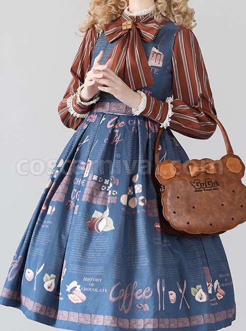 Classic-Lolita-Chocolate-Candy-Print-Decoration-Letter-Print-Cute-High-Waist-Belt-Sleeveless-Dress-coscarnival-1761