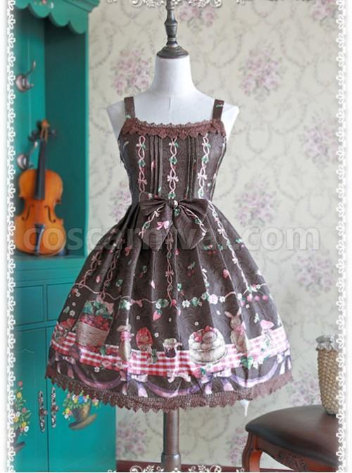 Coffee-Color-Decorative-Pattern-Waist-Vest-Skirt-coscarnival-5162