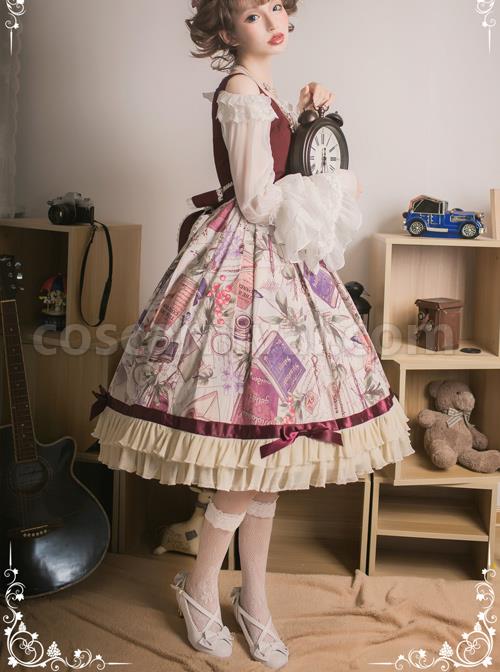 Collect-The-Traveler-Series-Wine-Red-Classic-Lolita-Sleeveless-Dress-coscarnival-4037